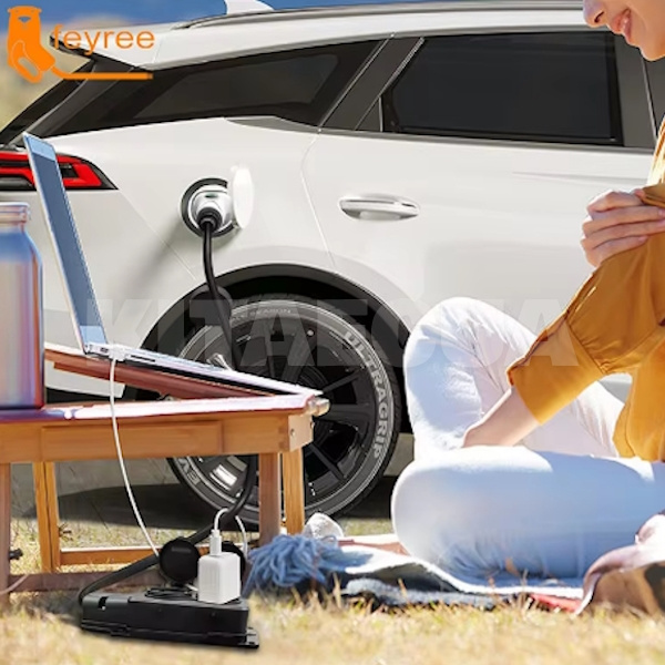 Разрядный кабель (разрядник V2L) Type2 - EU Schuko 3.5 кВт 5м (KIA) FEYREE (DC-FT2KR) - 2