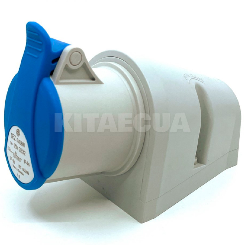 Розетка силова настінна 32А 3-піна 240В TRANS-GREEN (SOCKET32A)