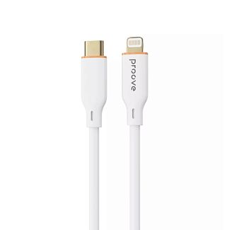 Кабель Type-C Lightning 27W 1м Jelly Silicone белый PROOVE