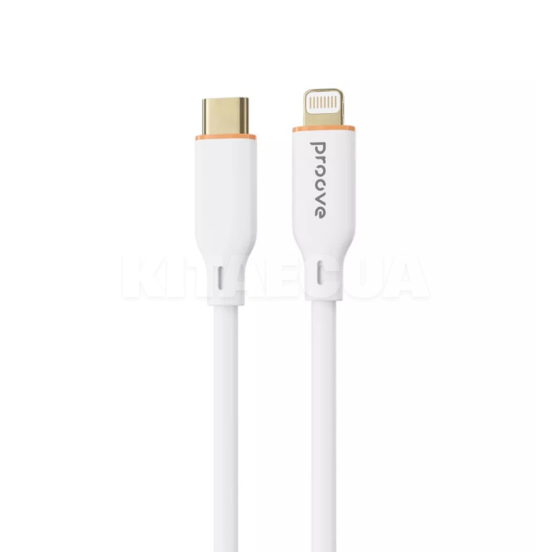 Кабель Type-C Lightning 27W 1м Jelly Silicone білий PROOVE (492000003)