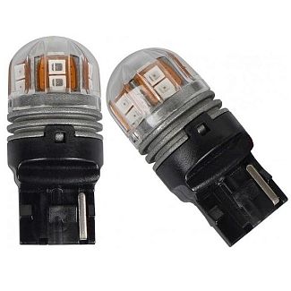 Светодиодная лампа 12V W21W 1300K (компл.) AMS