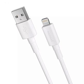 Кабель USB - Lightning 2.4A Small Silicone 1м белый PROOVE