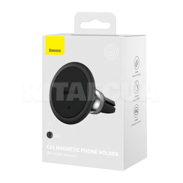 Автомобильный держатель на дефлектор магнитный black BASEUS (SUCC000101) - 7
