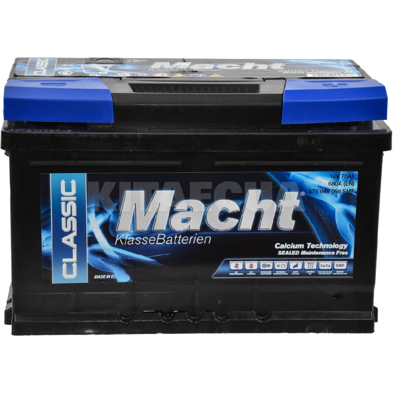 Автомобільний акумулятор Classic 75Ач 680А "+" справа MACHT (25347)
