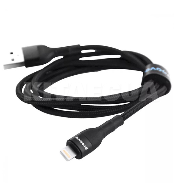 Кабель USB - Lightning 2.4A Weft 1м черный PROOVE (349200001) - 2