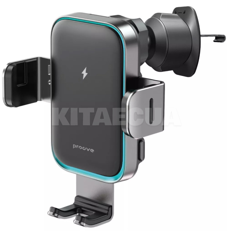 Автомобільний тримач на дефлектор/торпеду Triple Clamp Pro 15W з бездротовою зарядкою PROOVE (479200092)