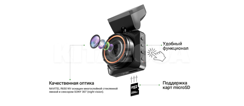 Автомобільний відеореєстратор NAVITEL (R650) - 6