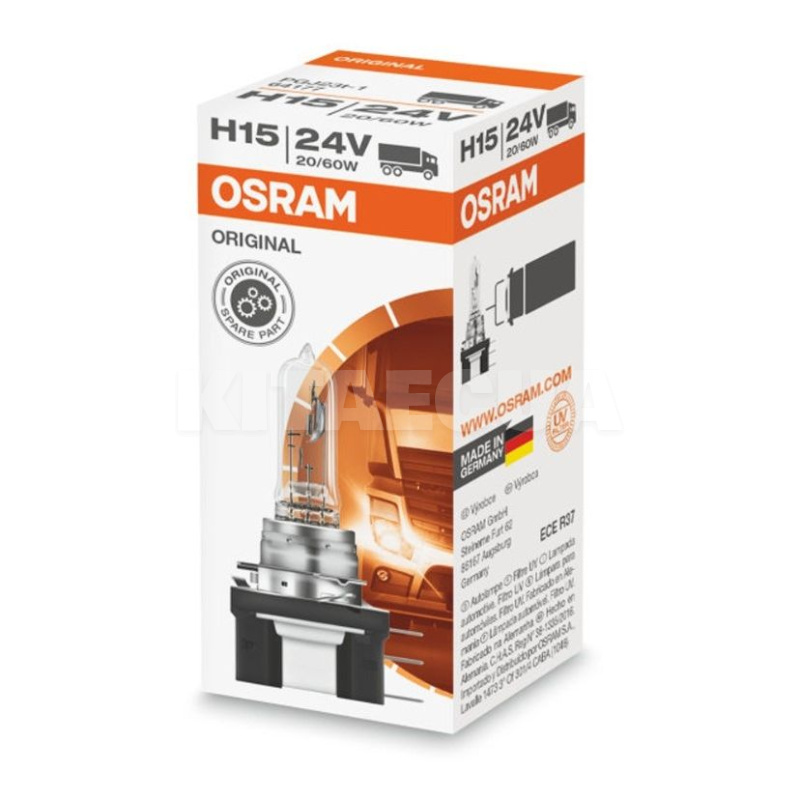 Галогенна лампа H15 20/60W 24V Original Osram (64177)