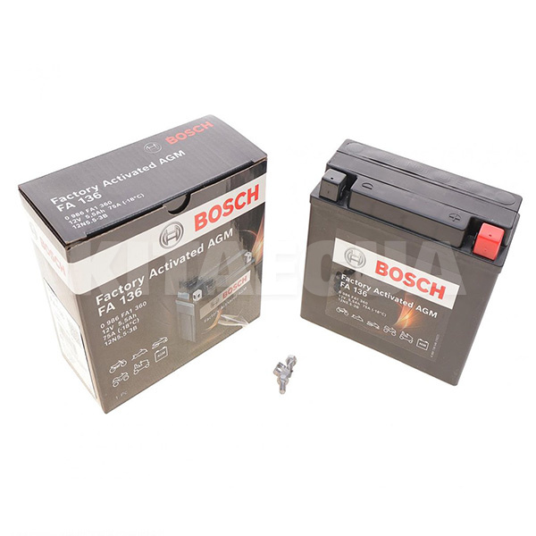 Мото акумулятор FA 136 5.5Ач 75А "+" праворуч BOSCH (0 986 FA1 360) - 2