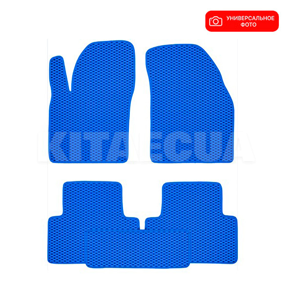 коврики в салон Volkswagen ID4 (Crozz) (2020-н.в.) синие EVA на VOLKSWAGEN ID.4 CROZZ (49 89-EVA-BLU-T1-BLU)