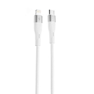 Кабель Type-C Lightning 27W 1м Light Silicone белый PROOVE