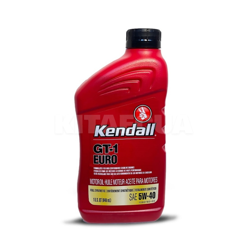 Масло моторне синтетичне 0.946л 5W-40 GT-1 EURO Premium Kendall (1075015)
