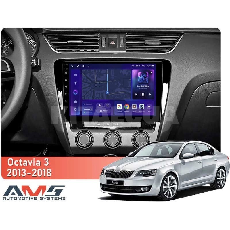Штатна магнітола MOSS M3 4+32 ГБ 10" Skoda Octavia 3 A7 2013-2018 (B) AMS (50884) - 2