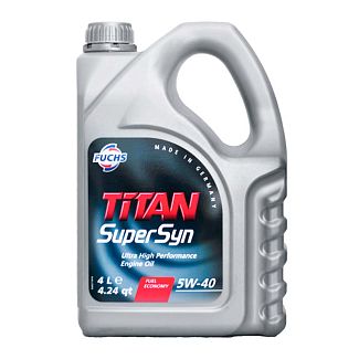 Масло моторное синтетическое 4л 5W-40 TITAN SUPERSYN FUCHS