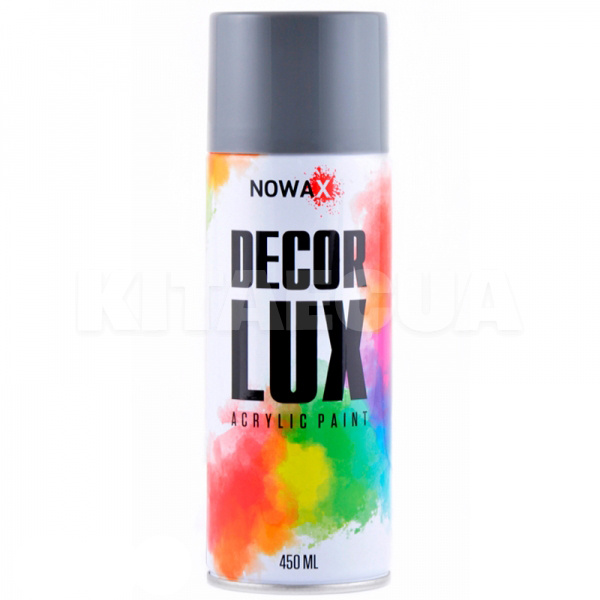 Краска светло-серая 450мл акриловая Decor Lux NOWAX (NX48017)