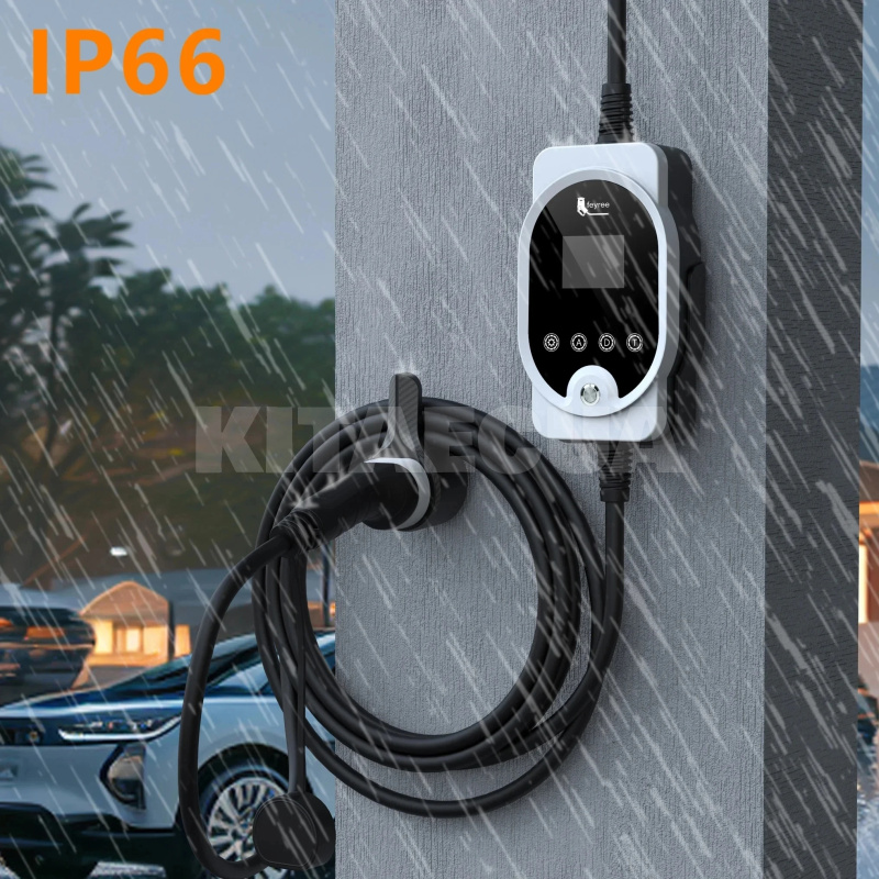 Зарядка для электромобиля 7.4 кВт 32A 1-фаза Type 1 (американское авто) Wi-Fi Master FEYREE на HYUNDAI Kona Electric (FY7-32-1PH-TP1-M8) - 6