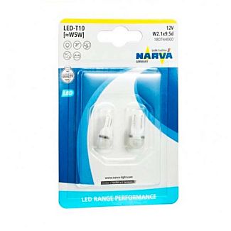 LED лампа для авто W5W T10 0.6W 6000K NARVA