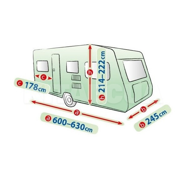Тент на автобудинок Mobile Garage 630ER 630x222x245 см Kegel-Blazusiak (5-4076-241-3020) - 3