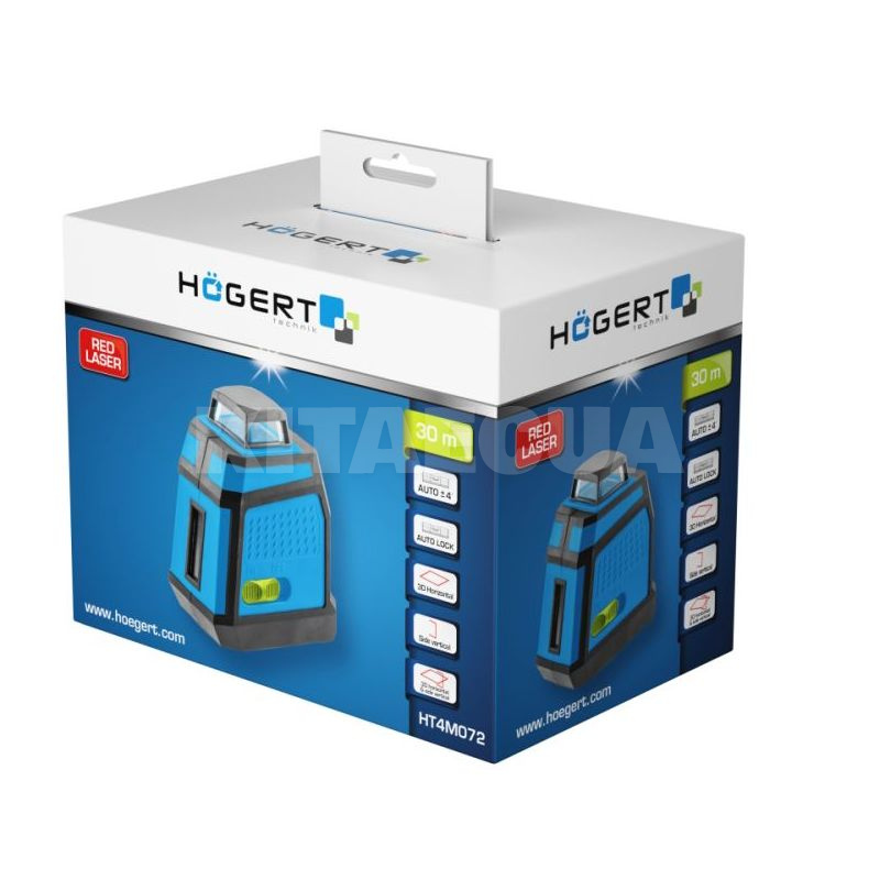 Нивелир лазерный красный 30 м 3D HOGERT (HT4M072) - 4