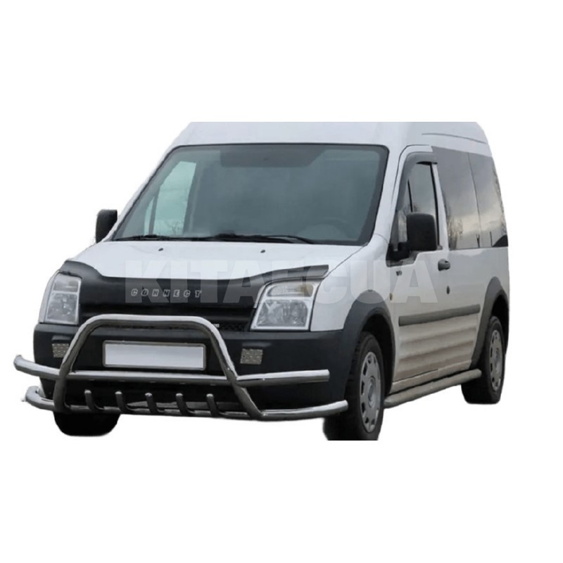 Кенгурятник WT004-Plus Ford Connect 2002-2006 нержавеющая сталь CAN (dd22411) - 4
