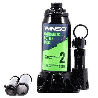 Домкрат гидравлический бутылочный до 2т (148мм-278мм) картонная упаковка Winso