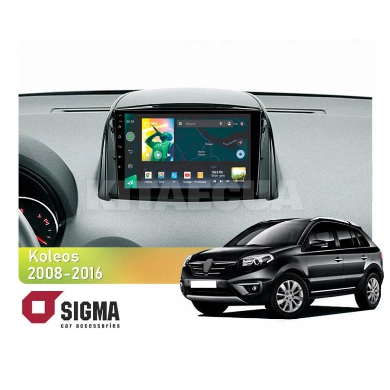 Штатна магнітола X9232 2+32 Gb 9" Renault Koleos 2008-2016 (A)(L1) SIGMA4car (33756)
