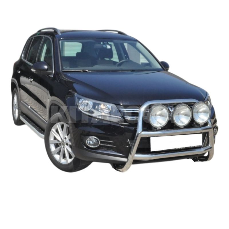 Кенгурятник WT018 Volkswagen Tiguan 2007-2016 нержавеющая сталь CAN (dd22800) - 3
