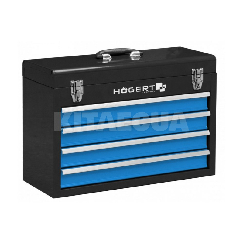 Ящик для инструмента металлический 520 х 218 х 360 мм (4 секции) HOGERT (HT7G075)