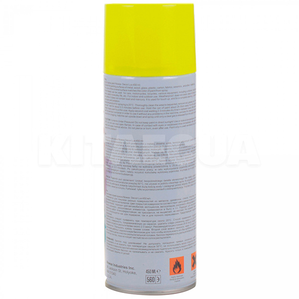 Краска желтая 450мл акриловая Decor Lux NOWAX (NX48020-NOWAX) - 2