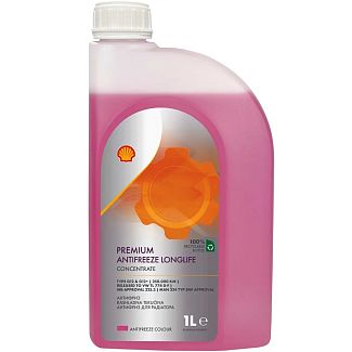 Антифриз-концентрат красный 1л Premium Long Life 774 D-F G12+ -38 °C SHELL