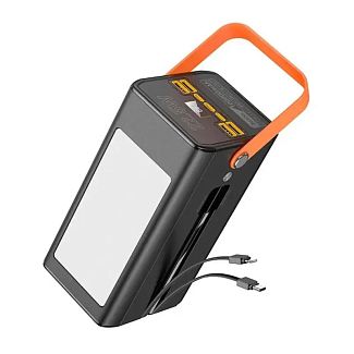 Портативний зарядний пристрій із сонячною панеллю DB49 100 000 mAh 22.5W+PD20W+QC3.0 чорний HOCO
