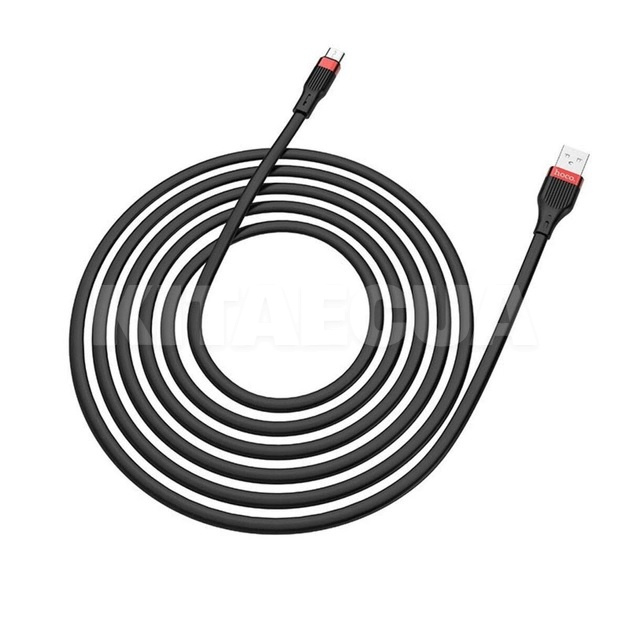Кабель USB - microUSB 2.4A U72 Forest 1.2м черный HOCO (6931474713278) - 2
