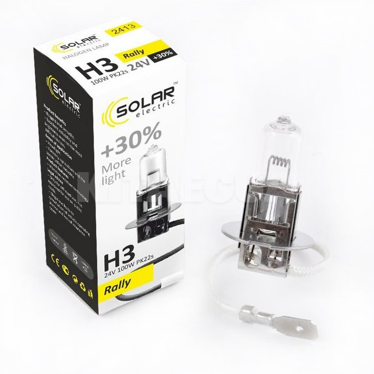 Галогенна лампа H3 100W 24V Starlight +30% Solar (2413)
