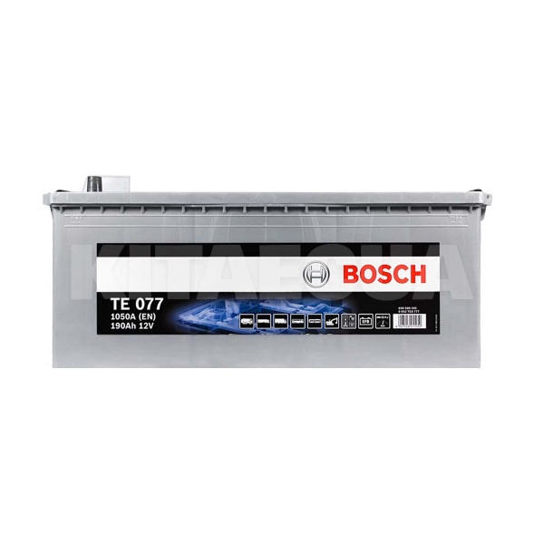 Автомобільний акумулятор TE 077 190Ач 1050А "+" зліва BOSCH (0092TE0777)