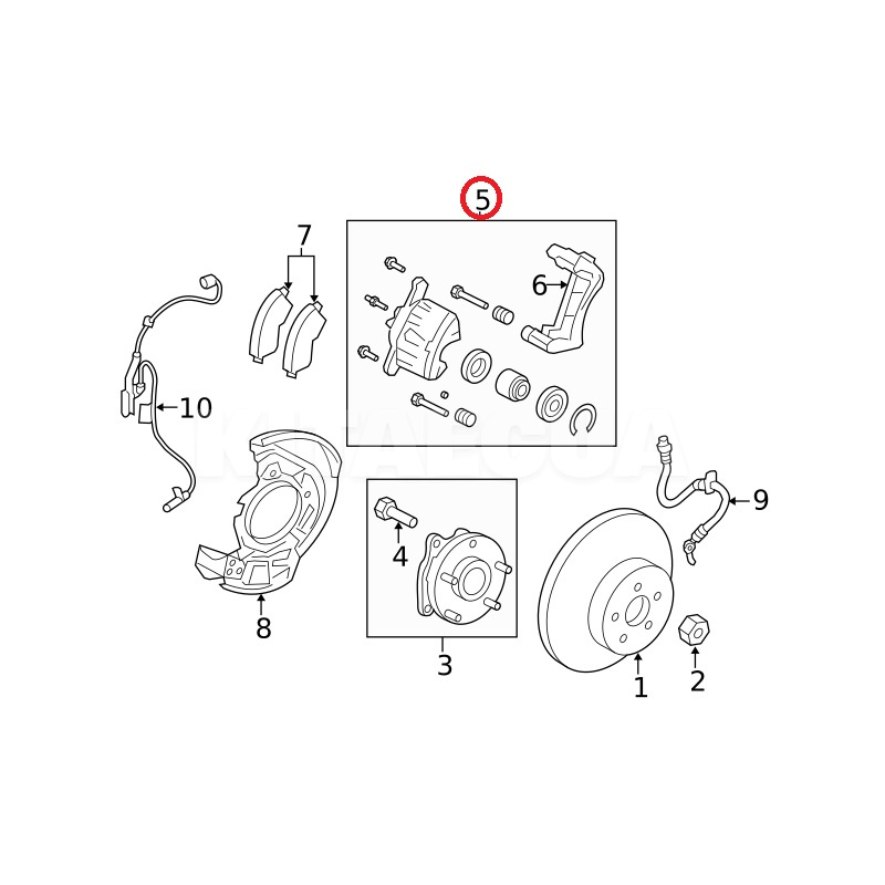 Суппорт тормозной передний правый ОРИГИНАЛ на TOYOTA bZ4X (47730-42130)