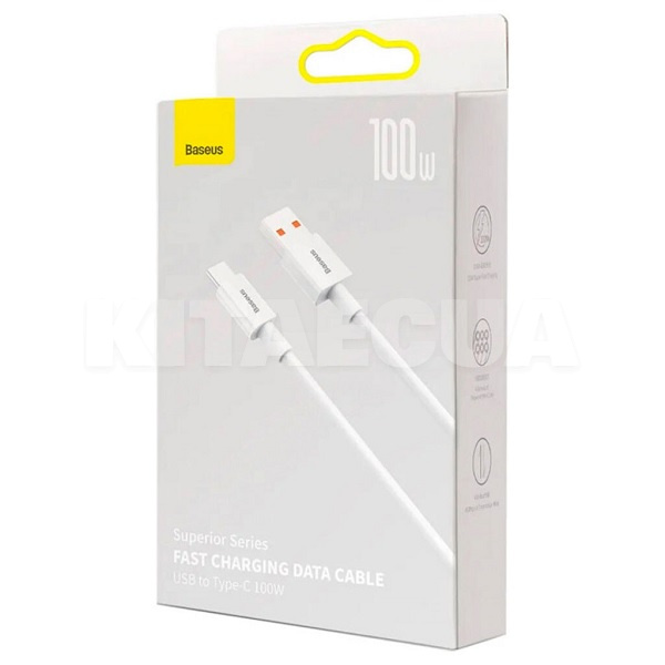 Кабель USB - Type-C 100W Superior Series 1м белый BASEUS (CAYS001302) - 2