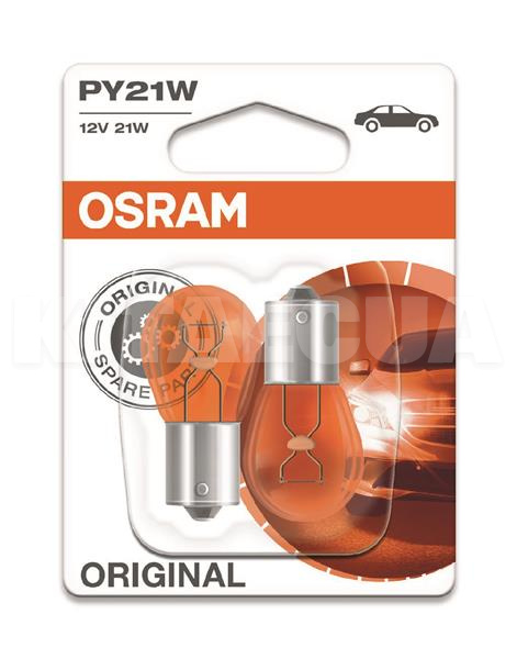 Лампа розжарювання 12V 21W Original "блістер" (компл.) Osram (OS 7507_02B) - 6