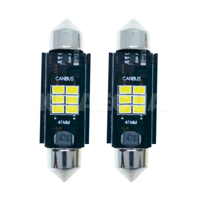 LED лампа для авто К6F SV8.5 9-16V 41 мм STELLAR (3054)