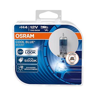 Галогенные лампы H4 100/90W 12V Cool Blue Boost +60% комплект Osram