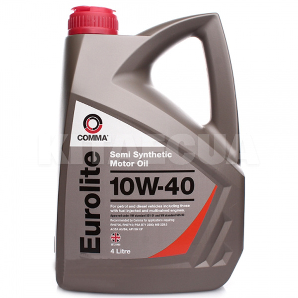 Масло моторне напівсинтетичне 4л 10W-40 EUROLITE COMMA (CFC6B8)