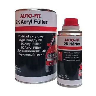 Грунт акриловый 1.2л серый 5+1 AUTO-FIT