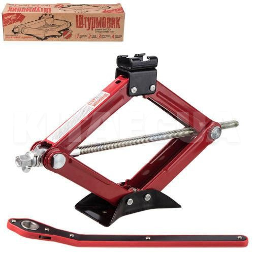Домкрат механический ромбовидный до 1.5т (104-390мм) с трещеткой ШТУРМОВИК (BBC-1500T-ШТУРМОВИК) - 2