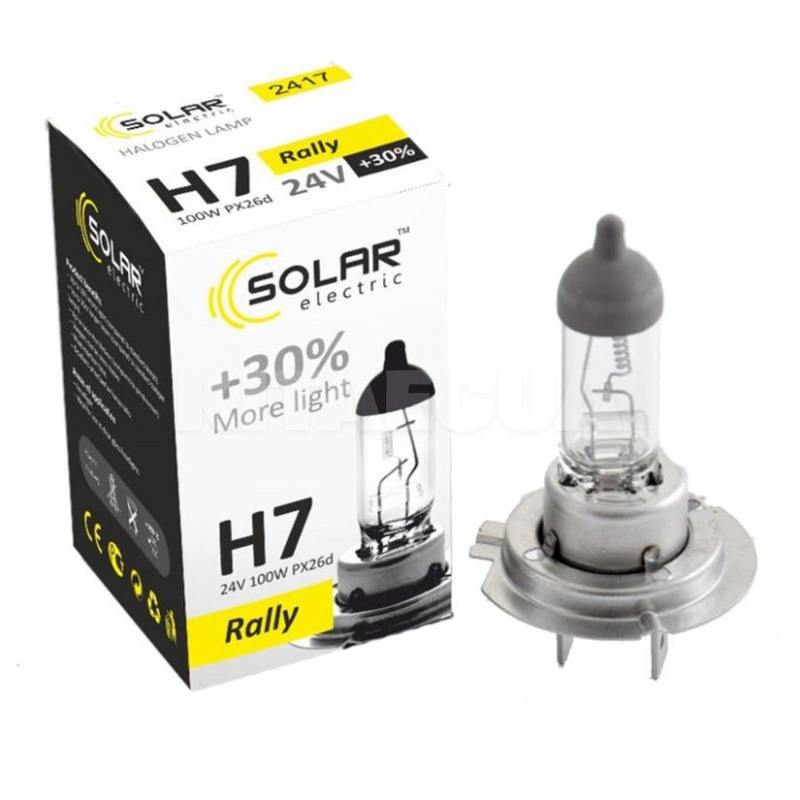 Галогенная лампа H7 100W 24V Starlight +30% Solar (2417)