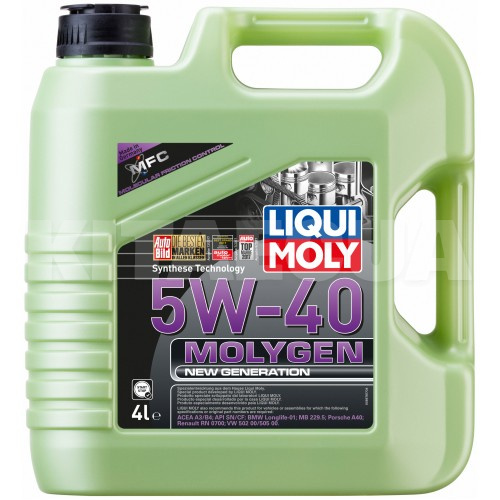 Масло моторне синтетичне 4л 5W-40 Molygen New Generation LIQUI MOLY (9054)