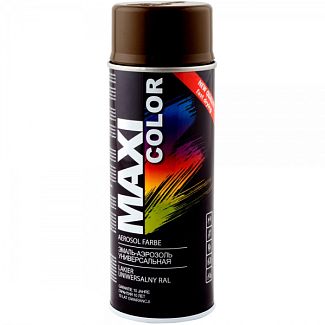 Фарба-емаль шоколадно-коричнева 400мл універсальна декоративна MAXI COLOR