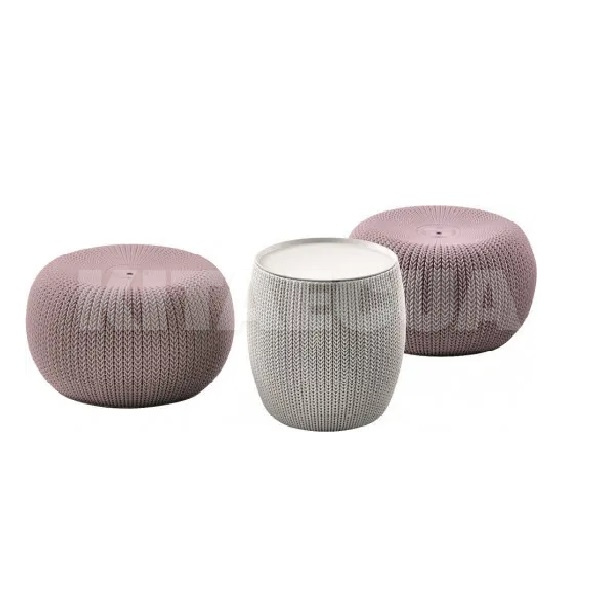 Пуф садовий пластиковий KNIT SEAT (COZIES) фіолетовий до 110 кг Keter (7290106932081) - 2