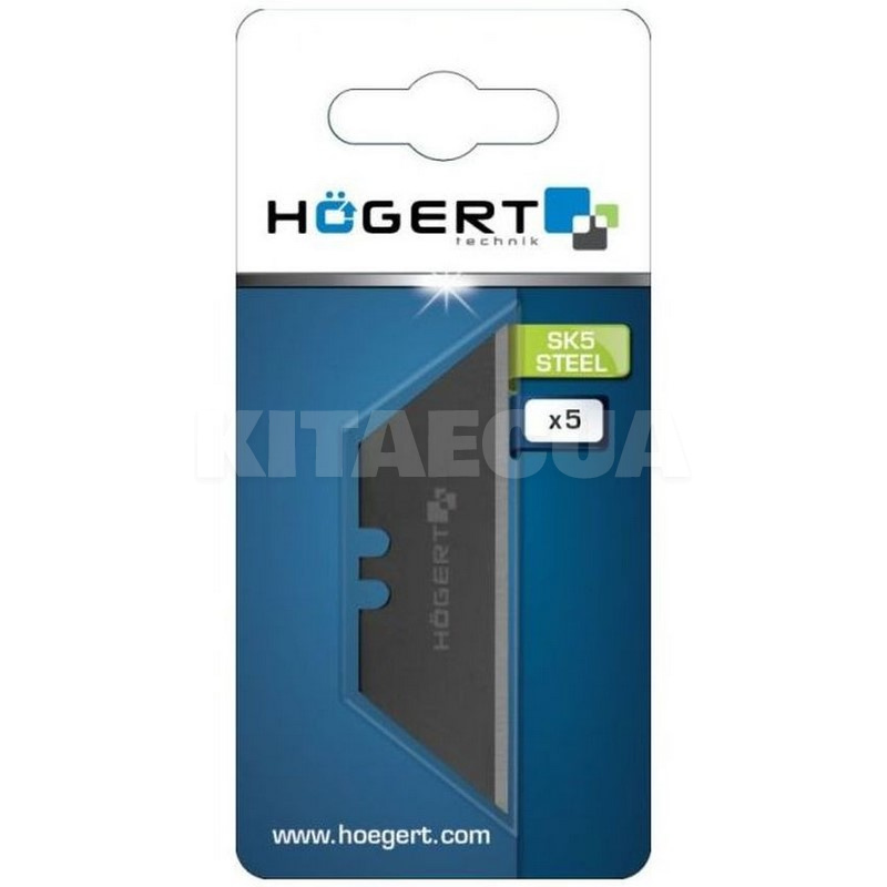Лезвие трапециевидное черное SK4 19 мм 10 шт HOGERT (HT4C669) - 2