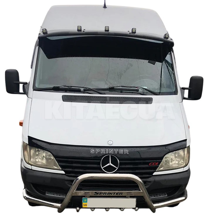 Кенгурятник Mercedes Sprinter 1995-2006 нержавеющая сталь с усами CAN (dug89054) - 3