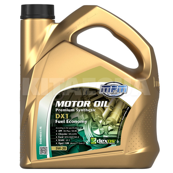 Масло моторное синтетическое 4л 5W-20 DX1 Fuel Economy MPM (MPM_05004DX1-FE)