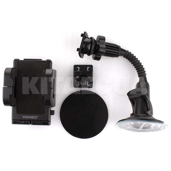 Держатель телефона автомобильный 40-110 мм поворотный механизм 360° Winso (201110) - 3